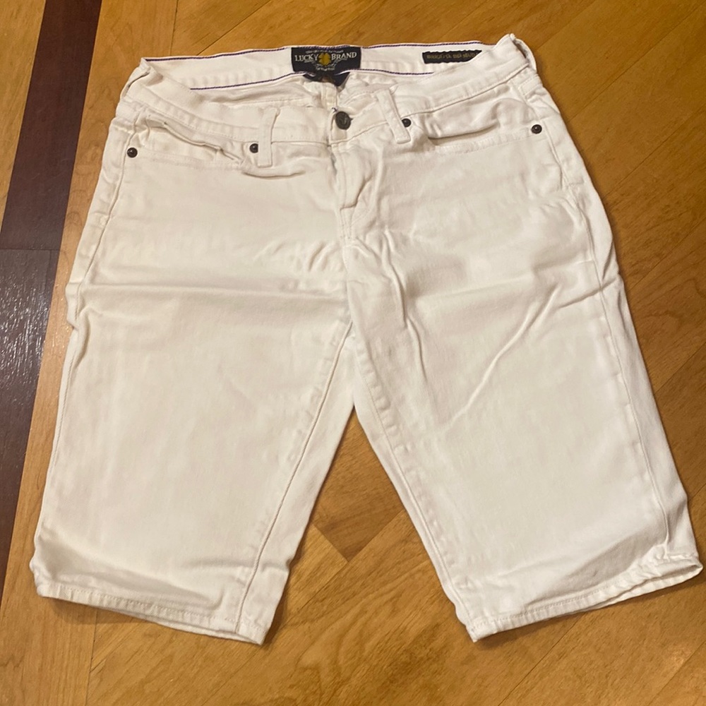 Lucky brand white jean Brigitte Bermuda shorts